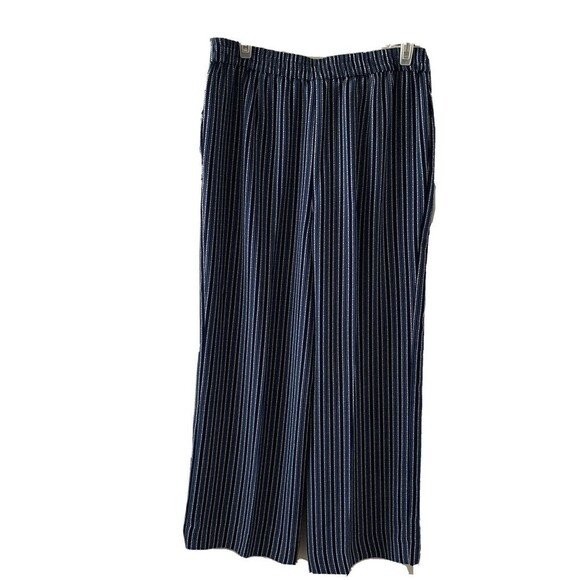Chico's Womens Size 8 Petite Blue White Printed Pull On Pants - Picture 3 of 6